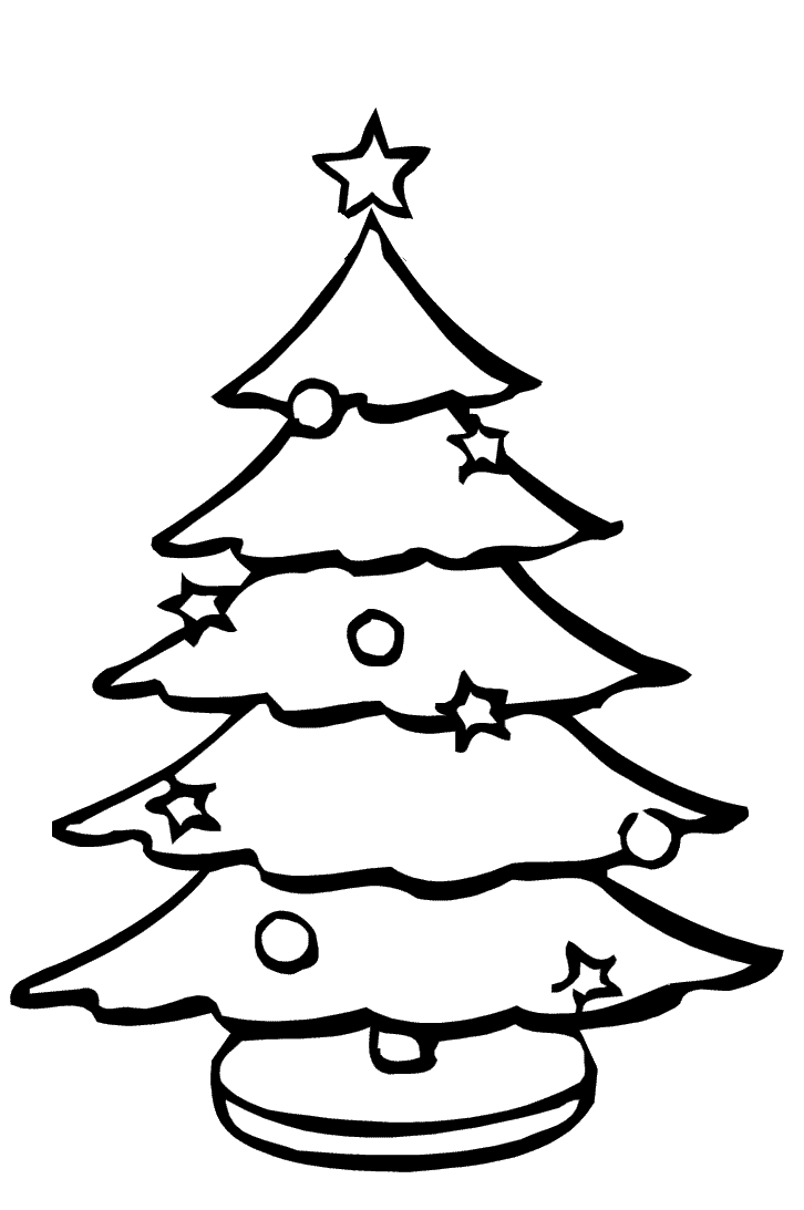 A Christmas Tree Coloring Page