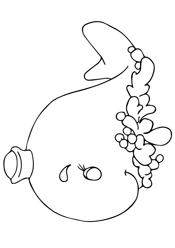 A Cute Whale Coloring Page