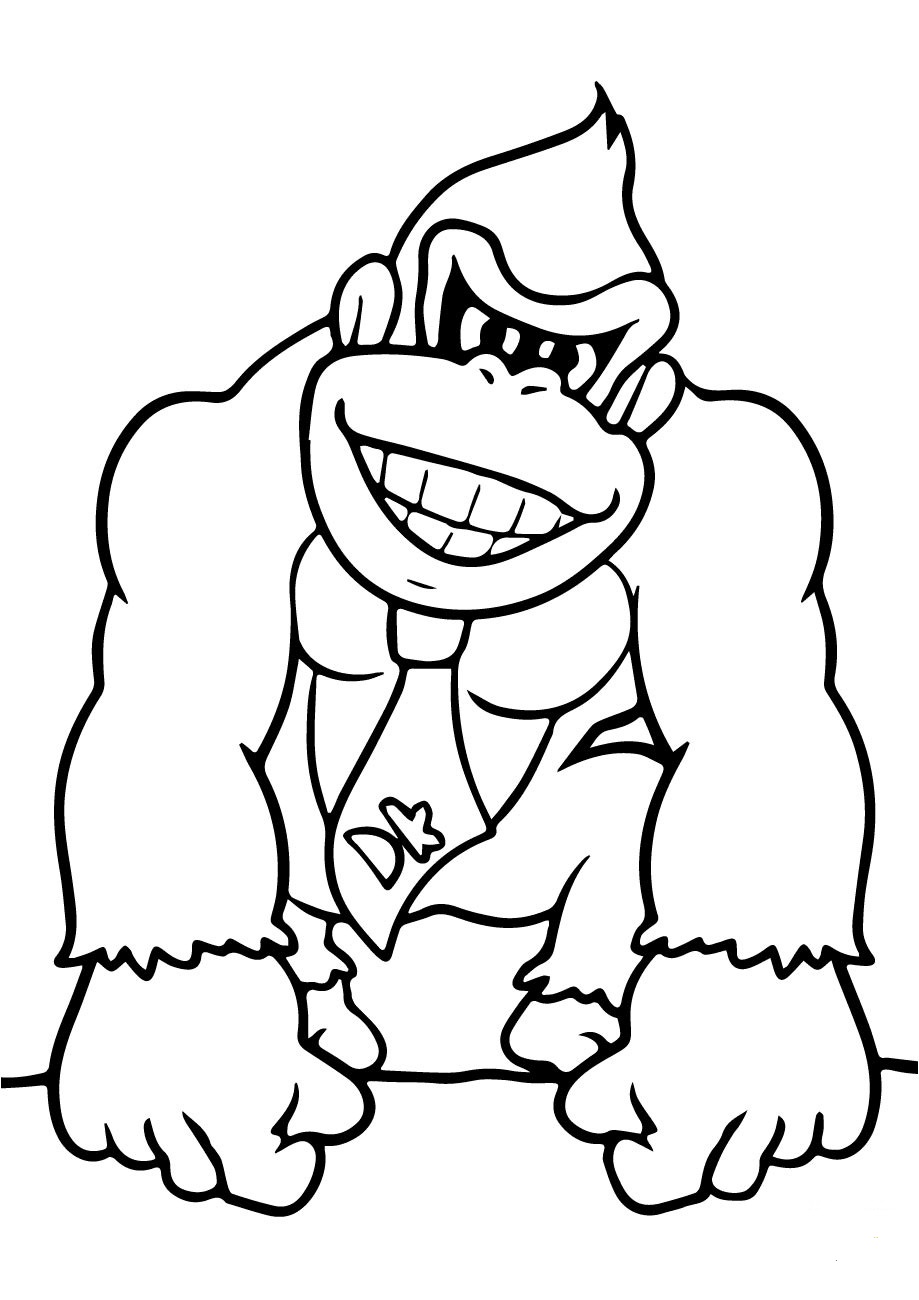 A Donkey Kong Coloring Page