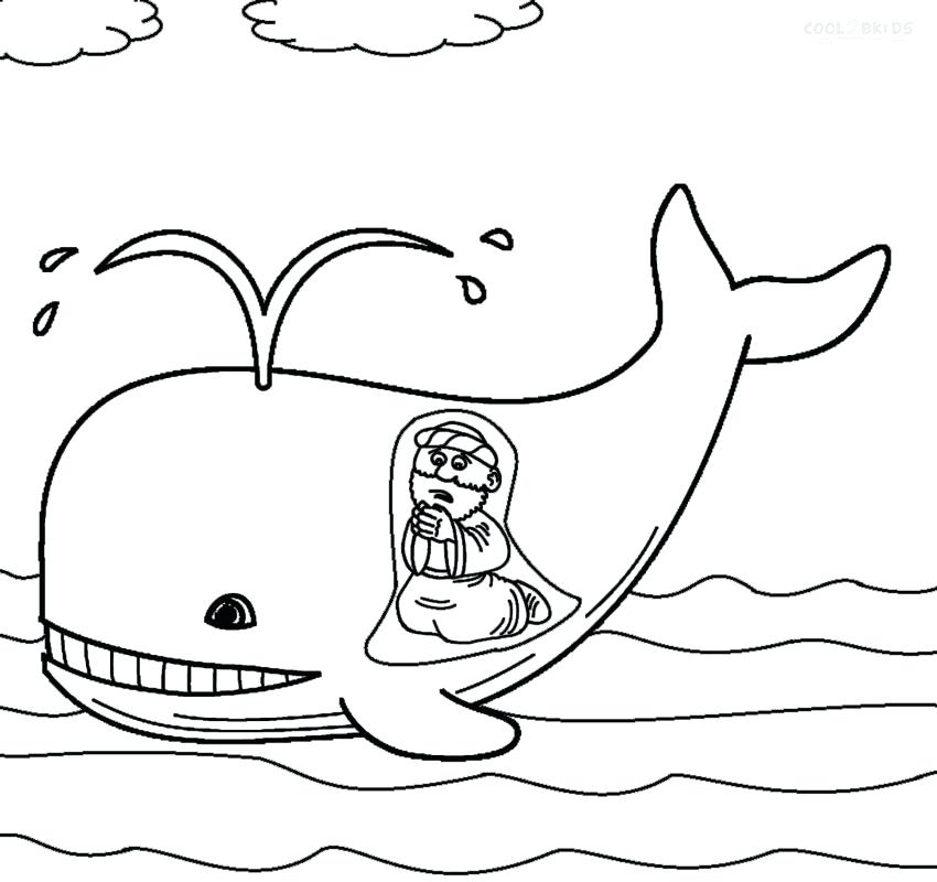 A Fisherman Inside A Whale’s Stomach Coloring Page