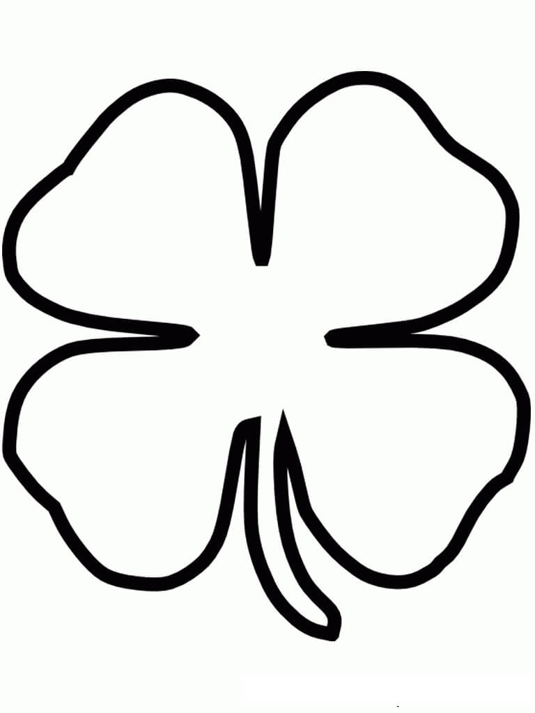 A Four Leaf Clover Coloring Page