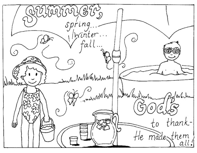 A Girl Ready For Summer B020 Coloring Page