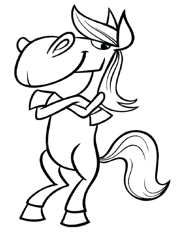 A Horse Standing Coloring Page
