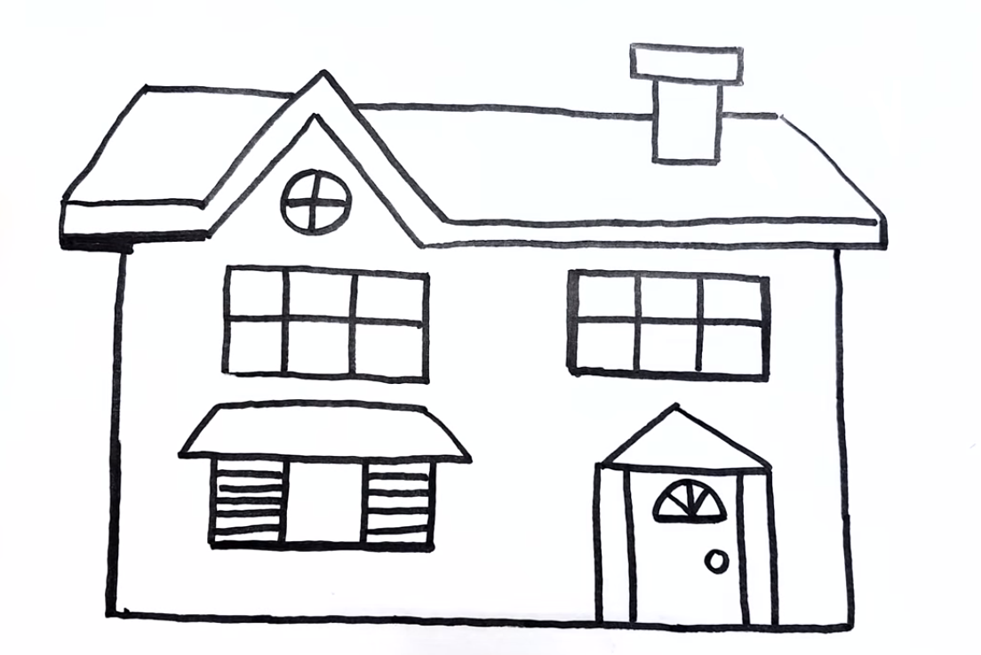 A House Coloring Page