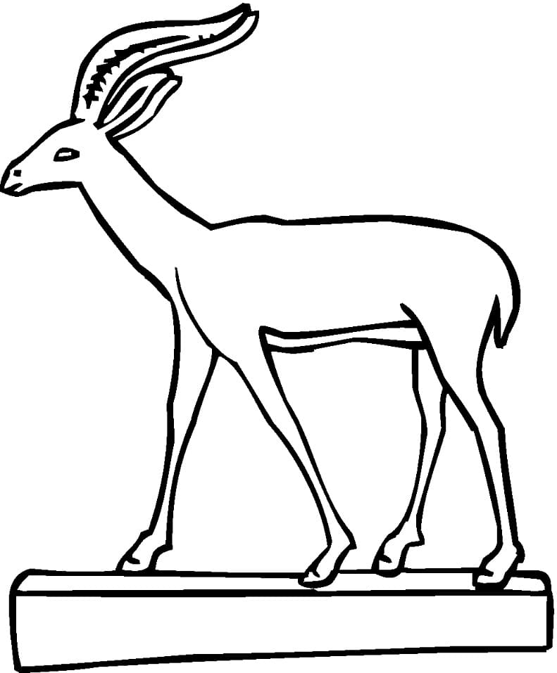 A Normal Gazelle Coloring Page