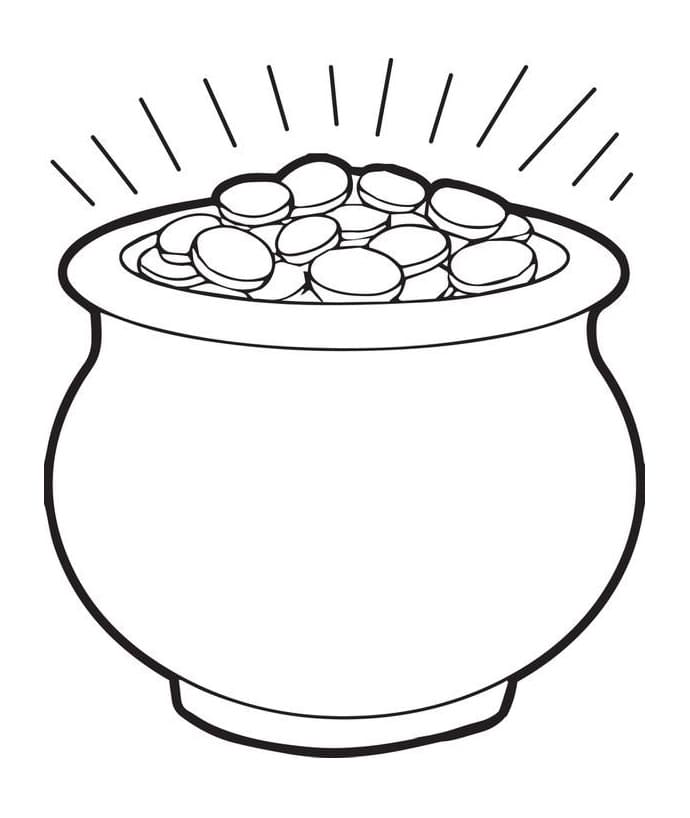 A Pot of Gold Coloring Page