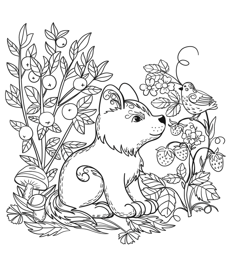 A Puppy Dog Coloring Page
