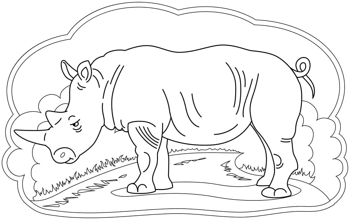 A Rhino Coloring Page