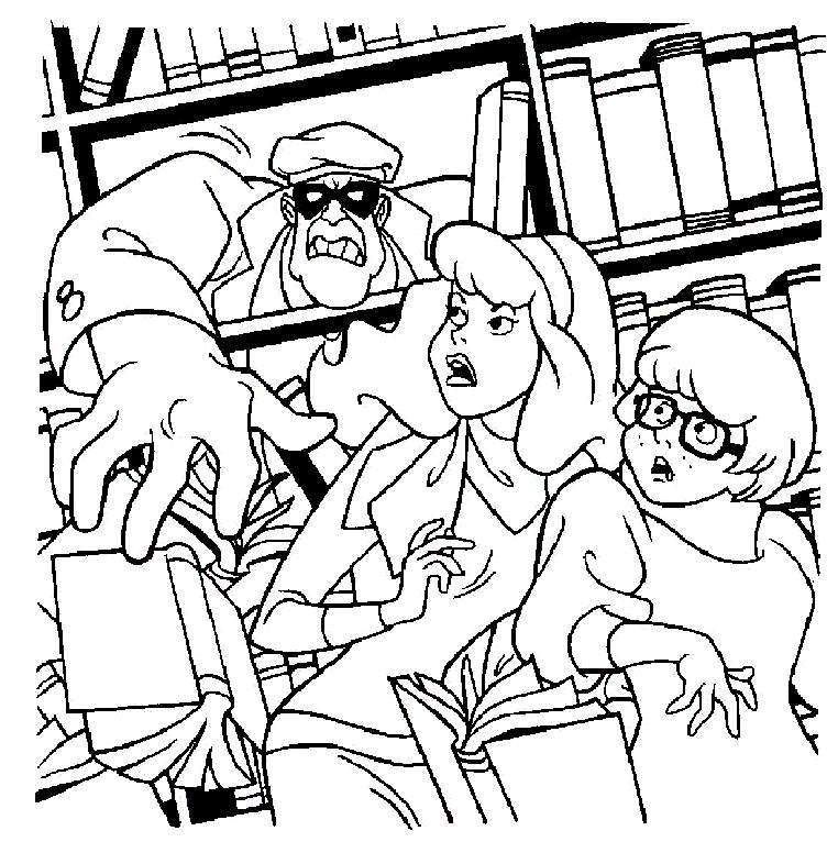 A Rubber Attacks Daphne Scooby Doo Coloring Page