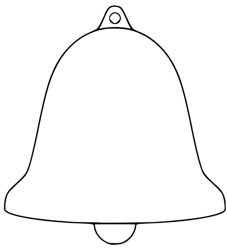 A Simple Christmas Bell Coloring Page