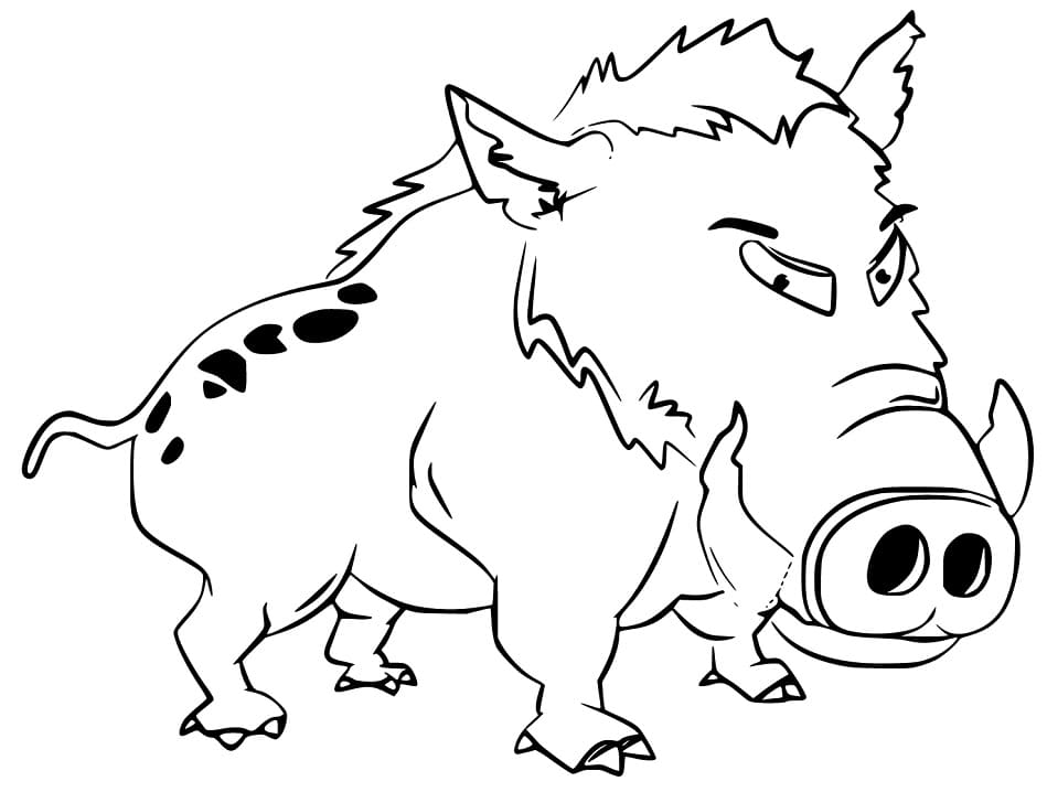 A Strong Boar Coloring Page