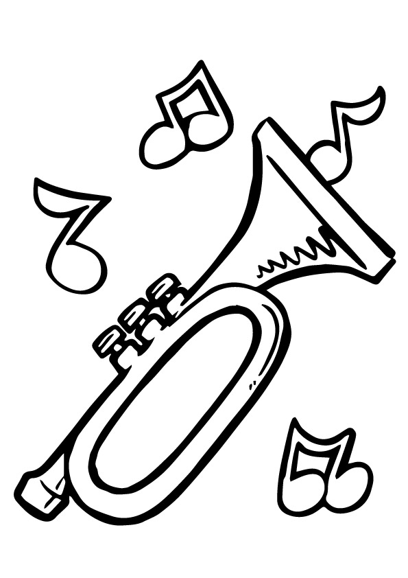 A Trumpet Coloring Page