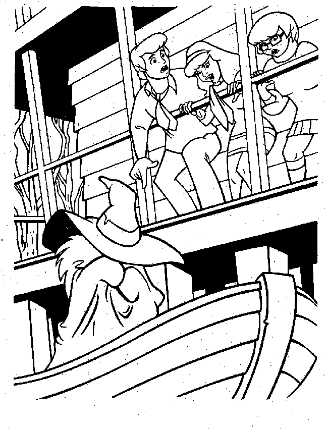 A Zombie On A Boat Scooby Doo Coloring Page