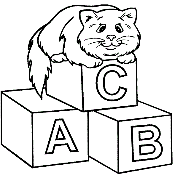 Abc Cat Animal S2b99 Coloring Page