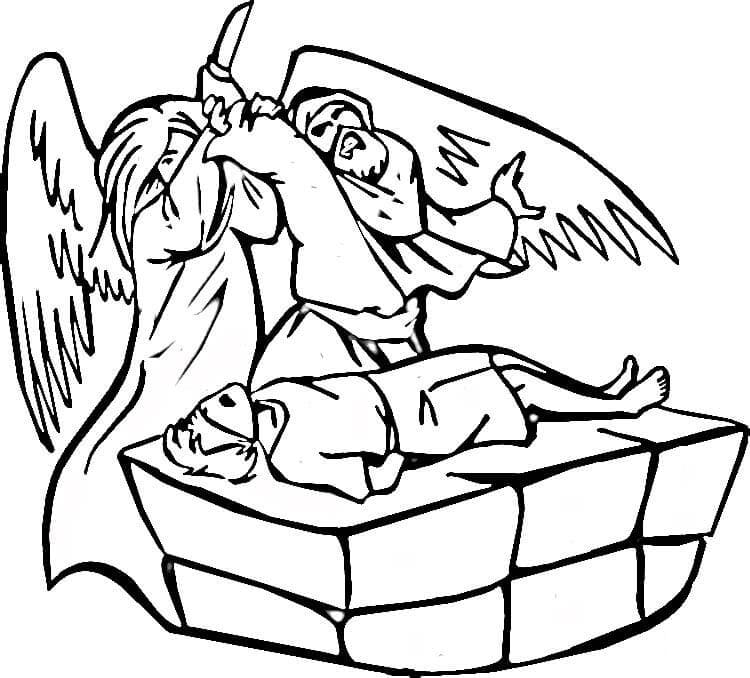 Abraham and Isaac For Kids Coloring Page