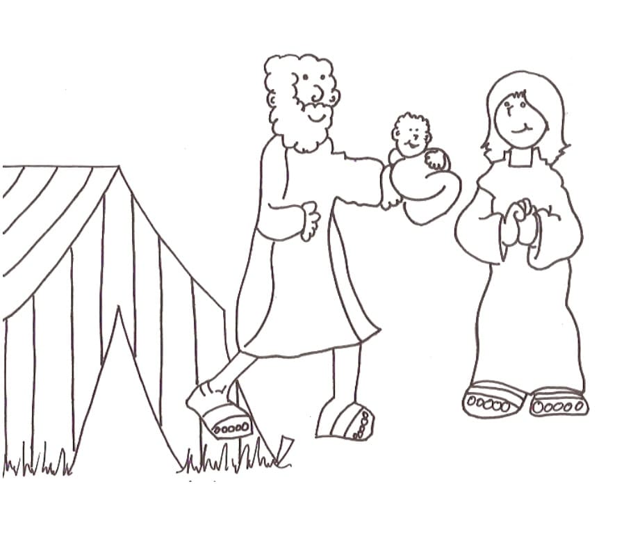 Abraham and Sarah 11 For Kids Coloring Page