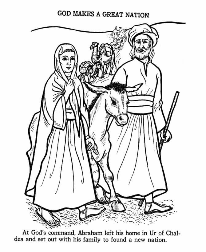 Cool Abraham and Sarah 2 Coloring Page