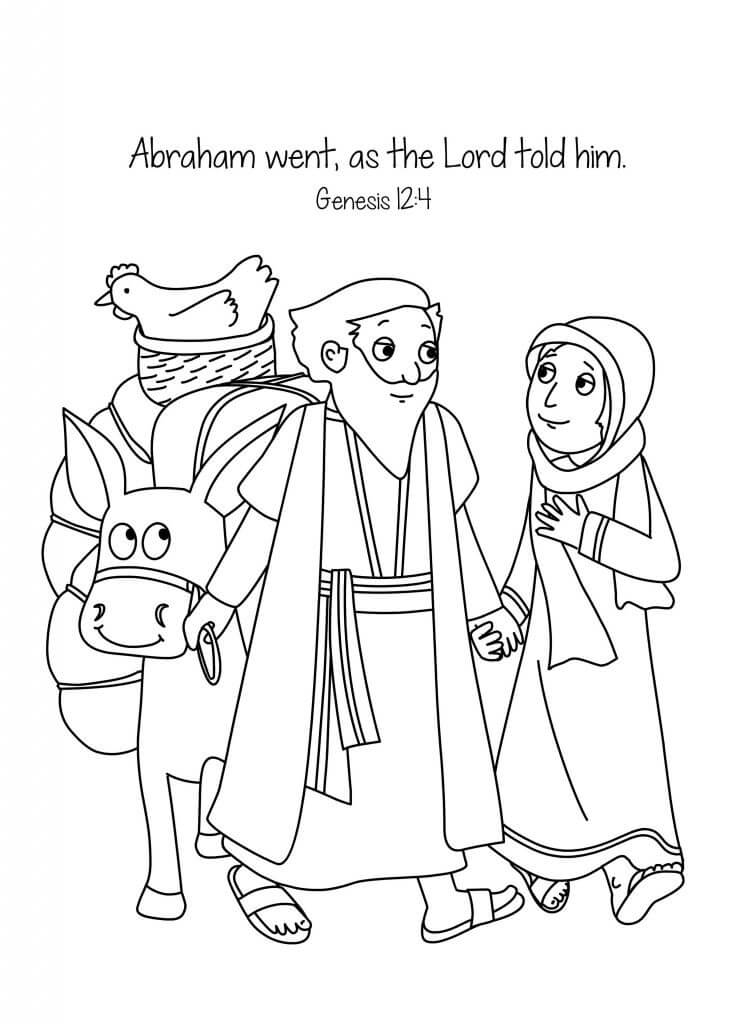 Cool Abraham and Sarah 4 Coloring Page