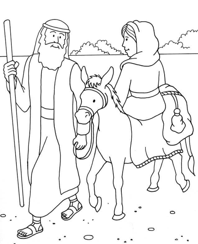 Abraham and Sarah Bible For Kids Coloring Page