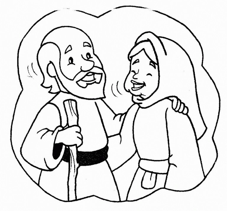 Cool Abraham and Sarah Older Coloring Page