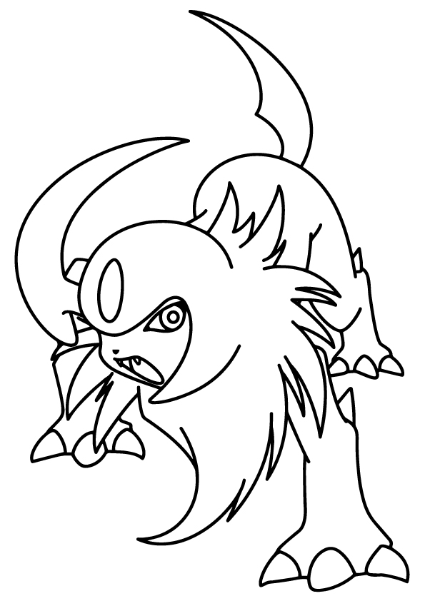 Absol from Pokemon Coloring Page