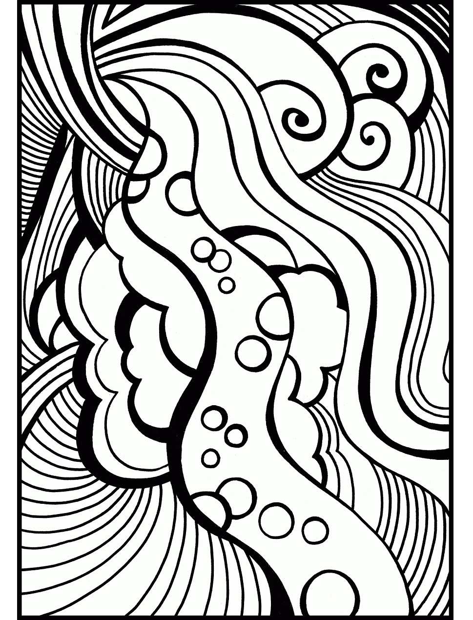 Abstract For Teenagers Coloring Page