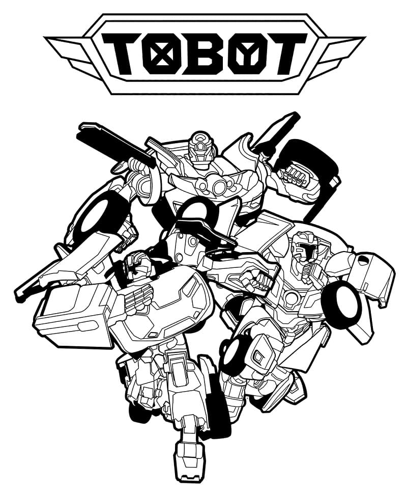 Action Tobot Coloring Page