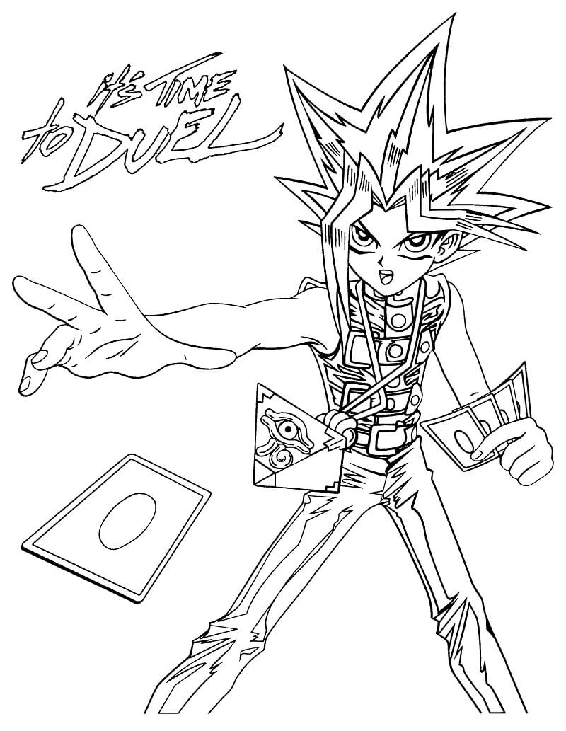 Action Yu-Gi-Oh Coloring Page