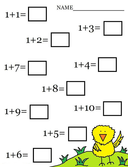 Add Kindergarten Math Worksheets Coloring Page