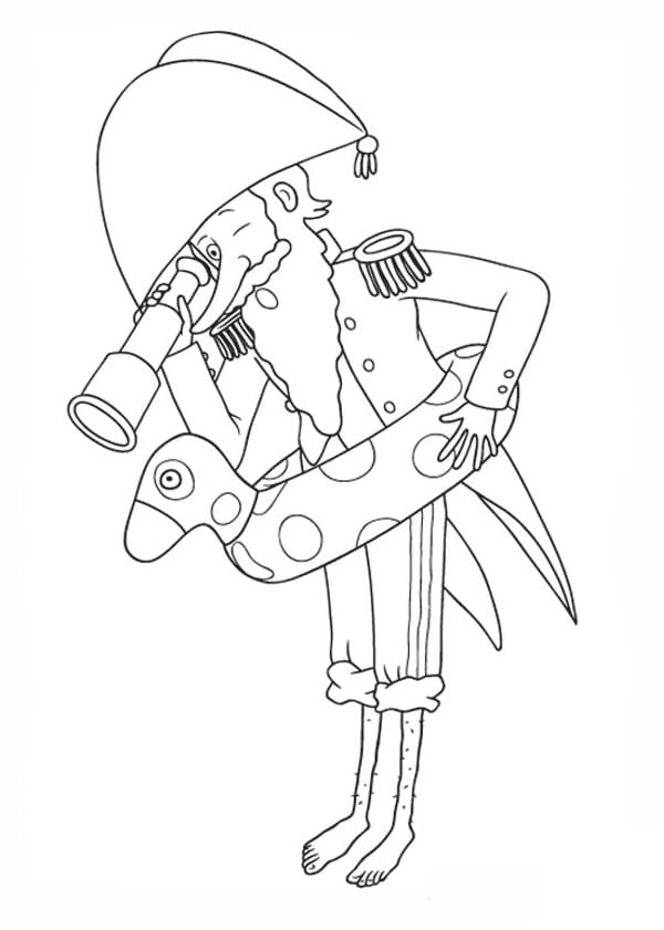 Admiral from Little Princess Coloring Page