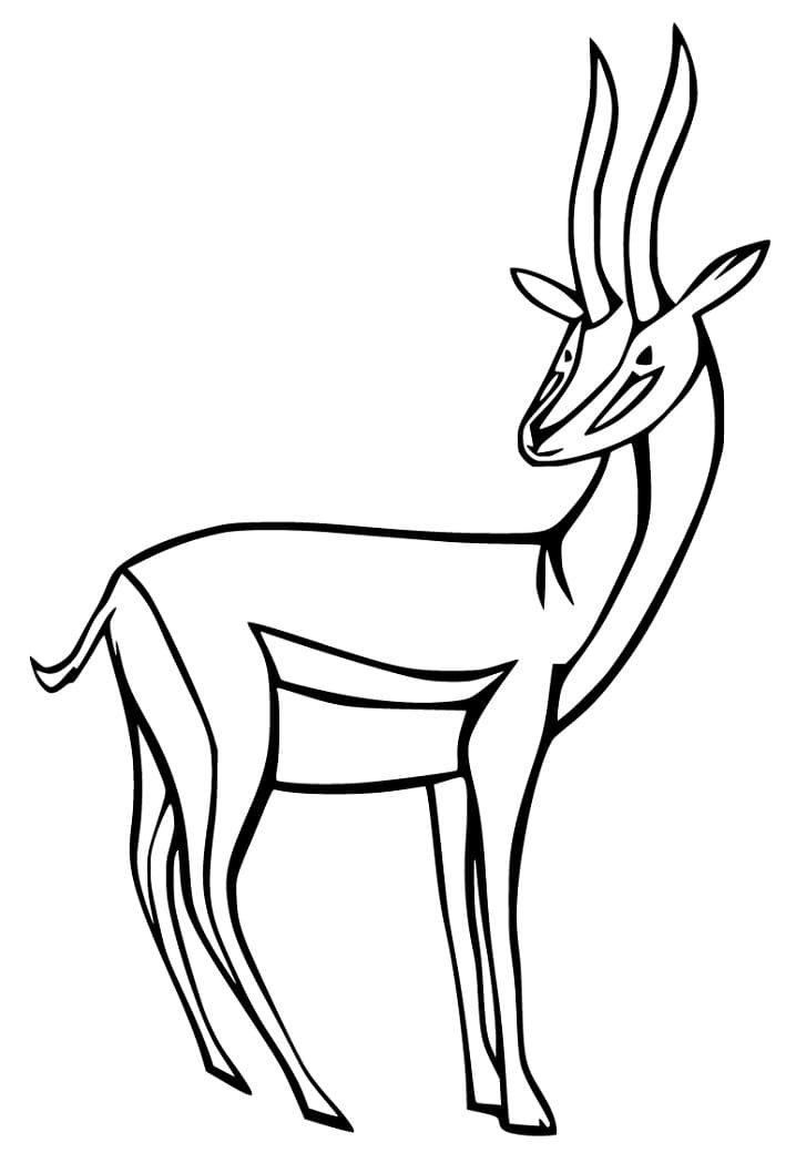 Adorable Antelope Coloring Page