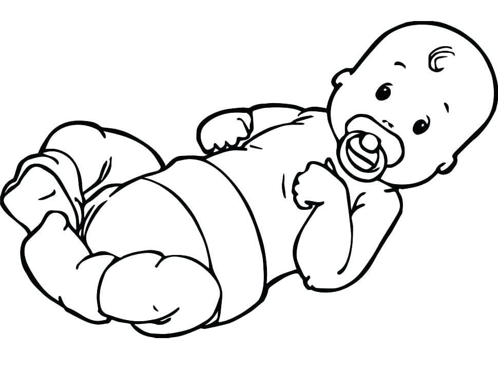 Adorable Baby Coloring Page