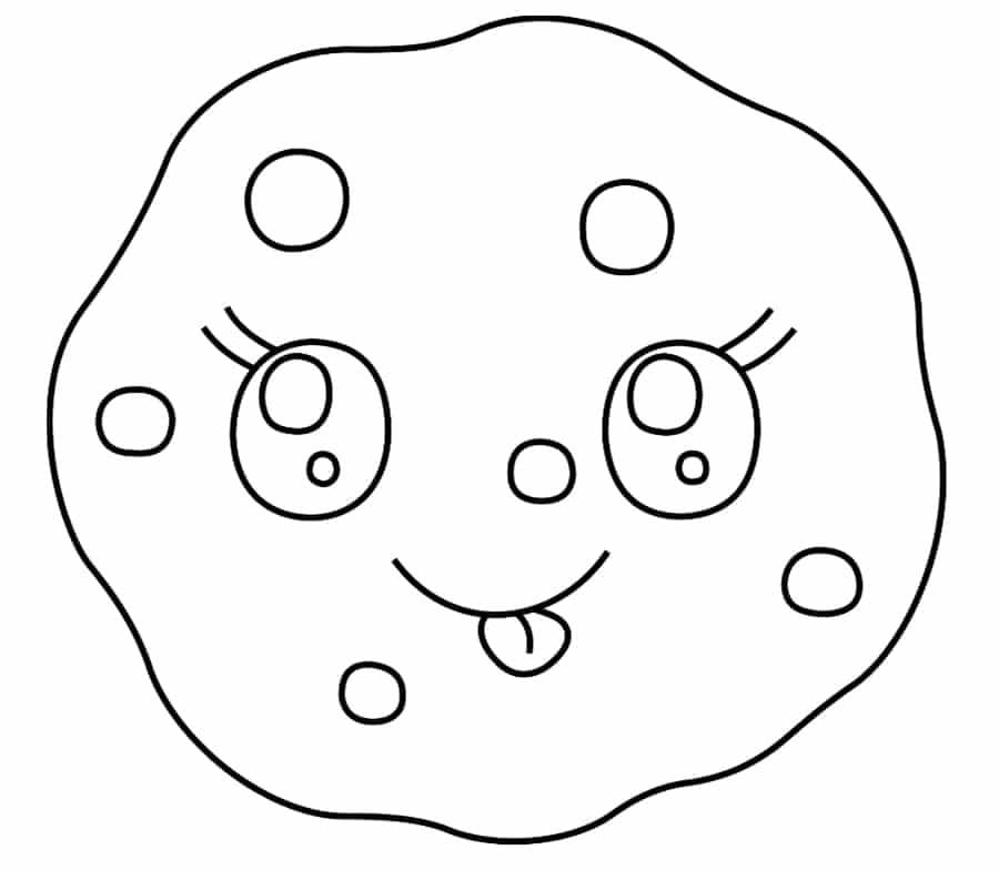 Adorable Cookie Coloring Page