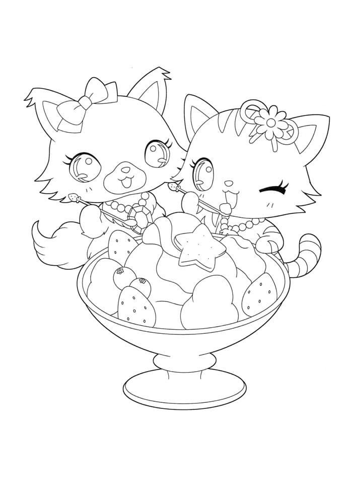 Adorable Jewelpets Coloring Page