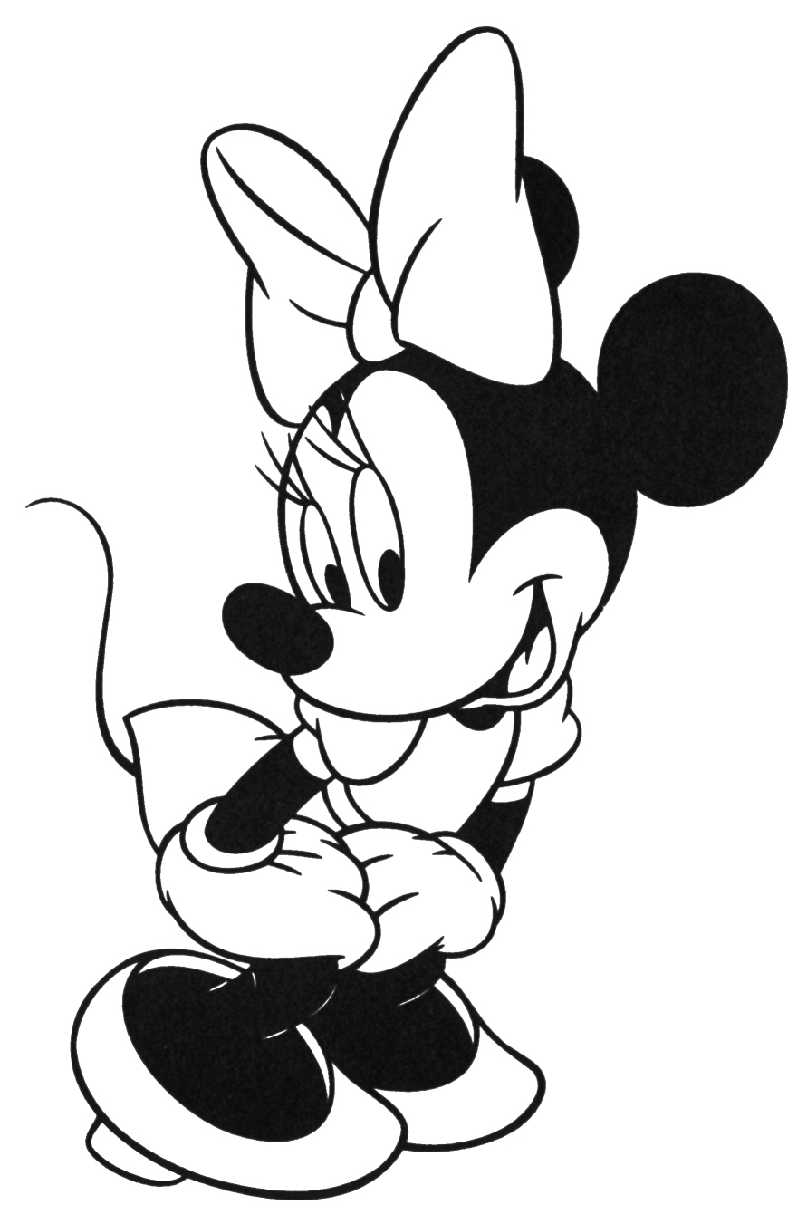 Adorable Minnie Mouse Coloring Page