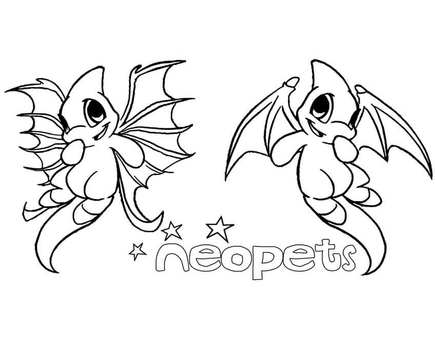 Adorable Neopets Coloring Page