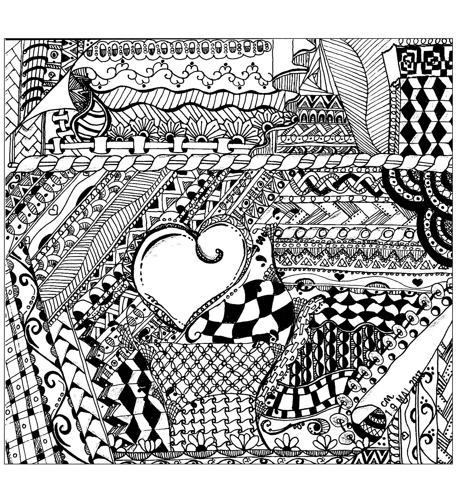 Adult Zentangle By Cathym 13