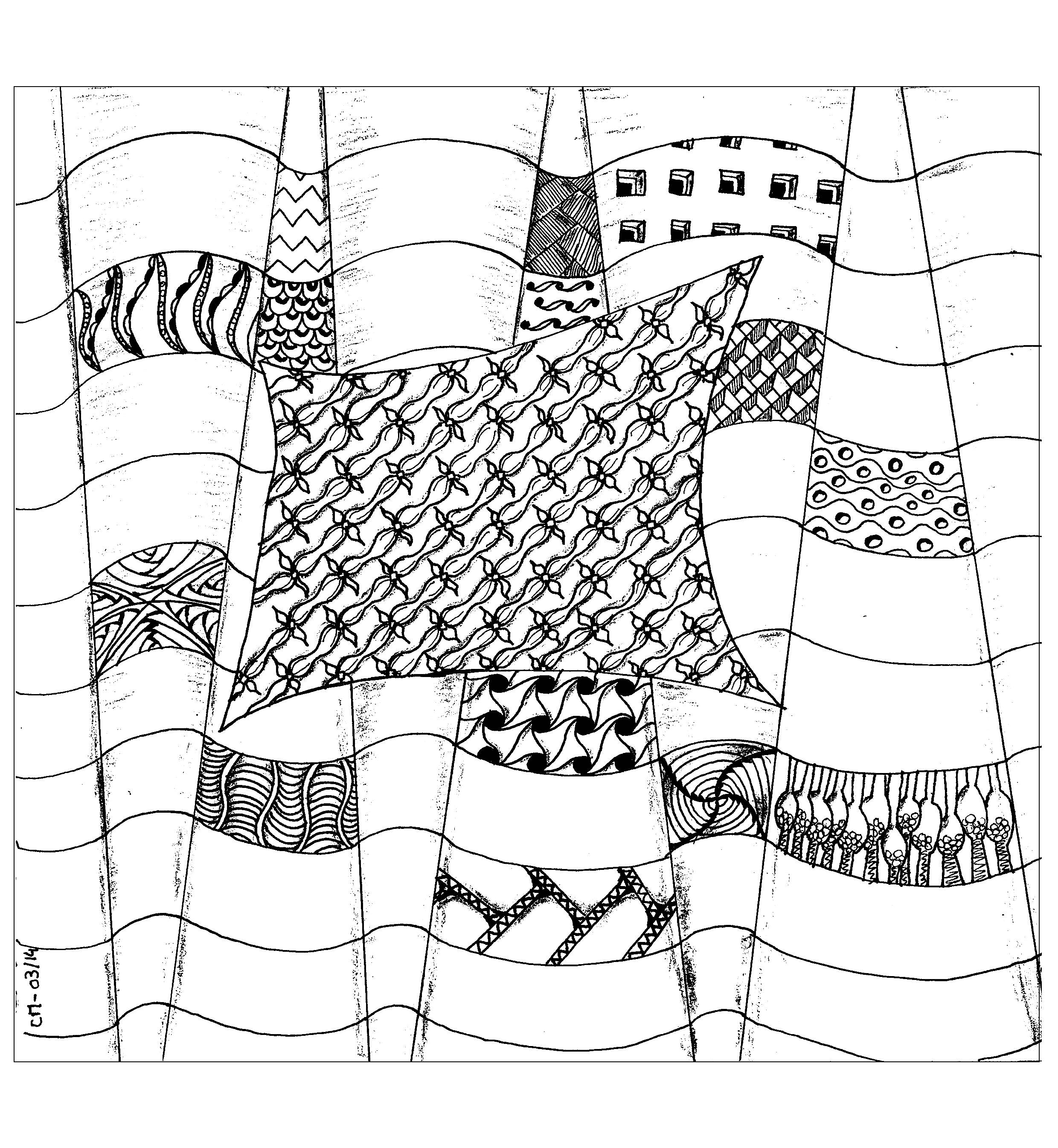 Adult Zentangle By Cathym 25