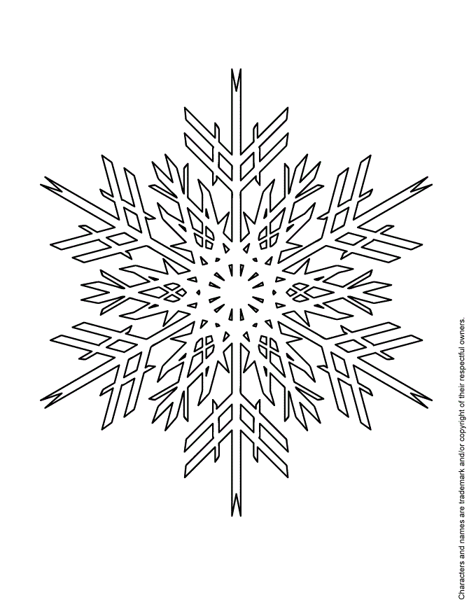 Advanced Snowflake Design Coloring Page