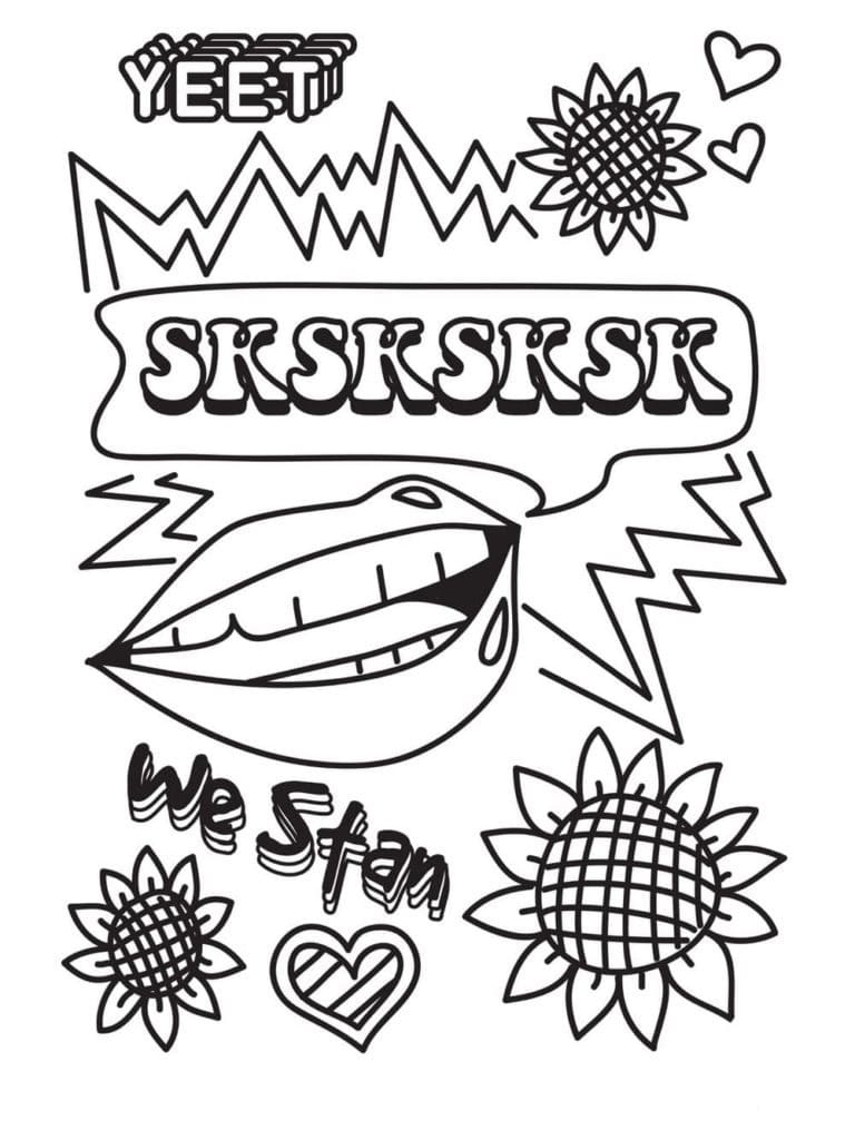 Aestheic for Teens Coloring Page