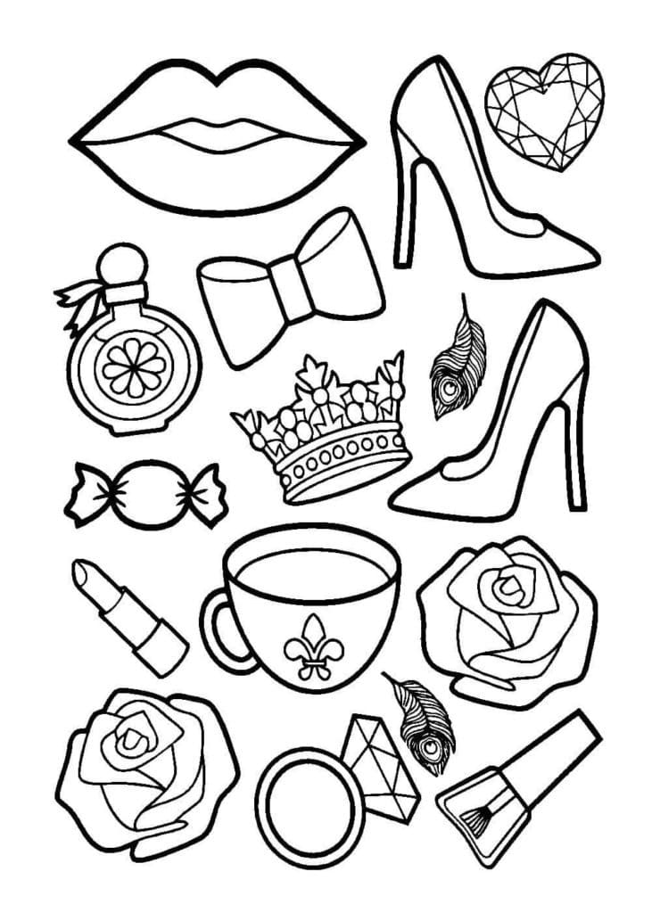 Aestheics Fashion for Girls Coloring Page