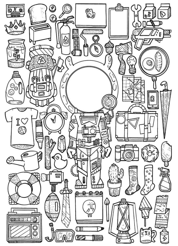 Aestheics for Boys Coloring Page