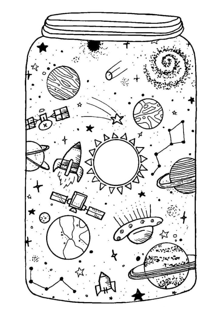 Aestheics Space in the Bank Coloring Page