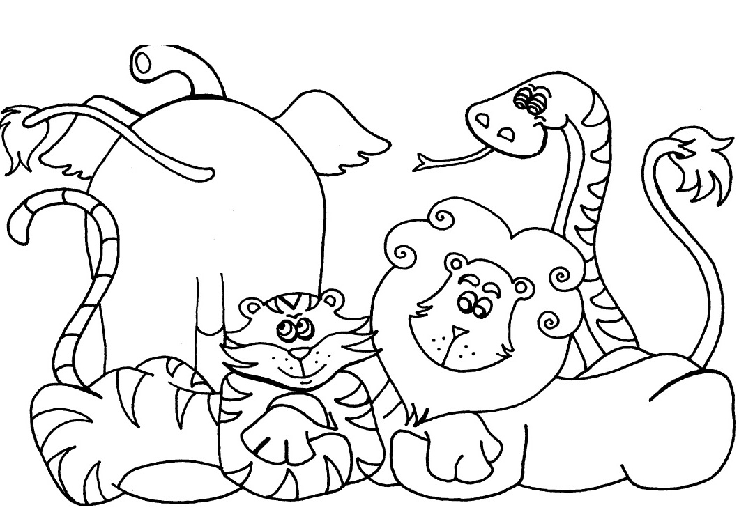 African Animal S8031 Coloring Page