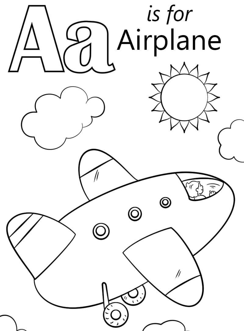 Airplane Letter A