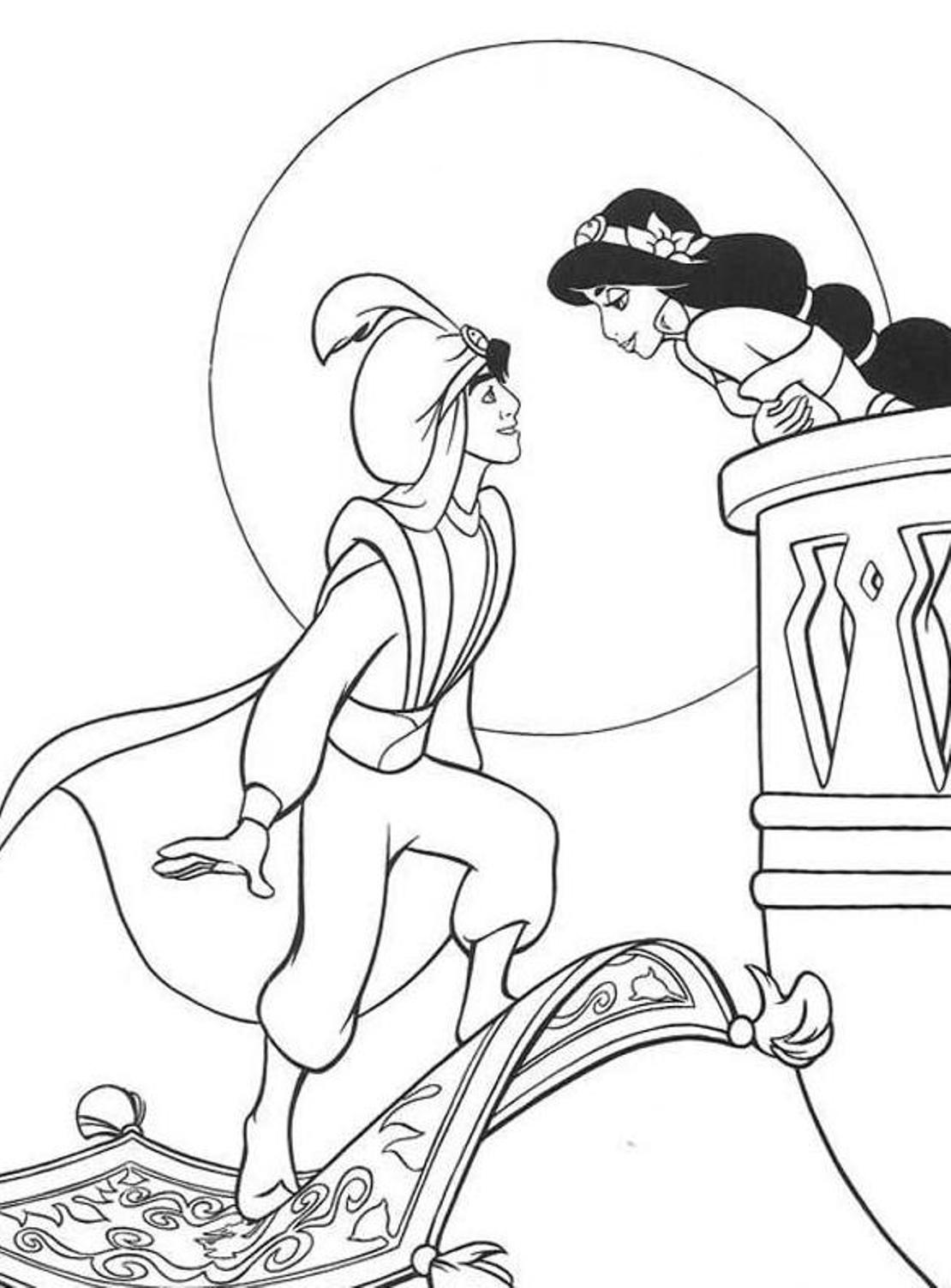 Aladdin  Jasmine Disney2bf5 Coloring Page
