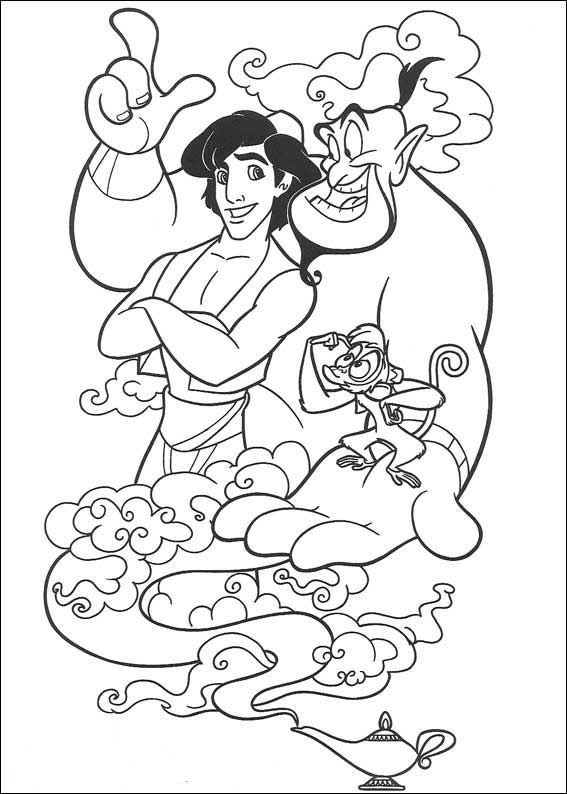 Aladdin And Friends Disney Coloring Pages4586 Coloring Page