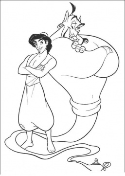 Aladdin And His Bestfriend Disney Princess Coloring Pages8974