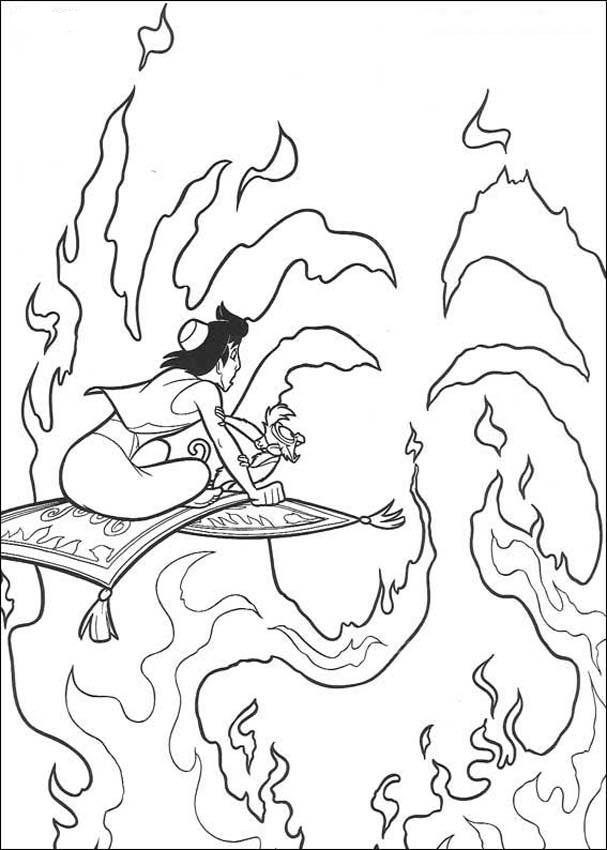 Aladdin Flying Through Fire Disney