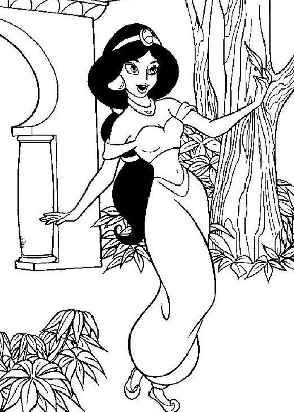 Aladdin S Princess Jasmine7ba3 Coloring Page